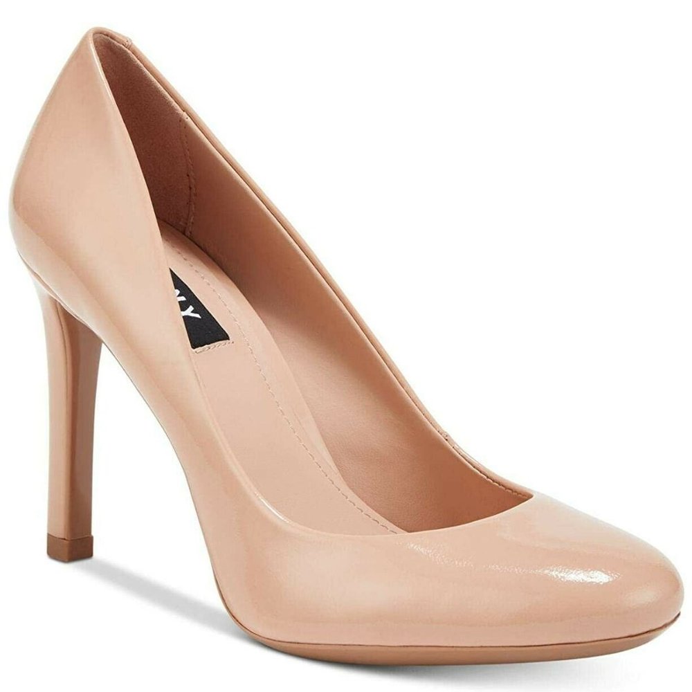 DKNY Laci Nude Patent Leather Pumps